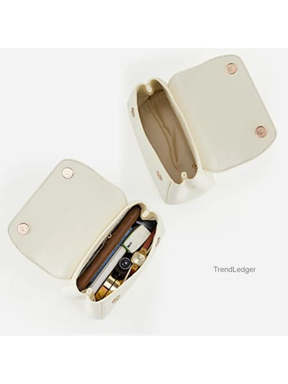 Small PU Leather Satchel Crossbody Bag Top Handle